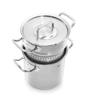 Fissler Original-Profi Collection Multistar/Stainless Steel Pot (Ø 20 cm, 6 L) Tall Asparagus Cooking Pot with Lid and Sieve Insert for Steaming and Cooking Asparagus - Induction on Sale